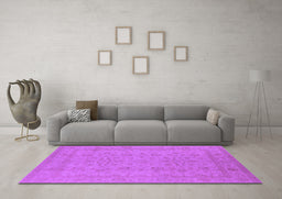 Machine Washable Oriental Purple Traditional Area Rugs in a Living Room, wshurb785pur