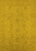 Oriental Yellow Traditional Rug, urb786yw