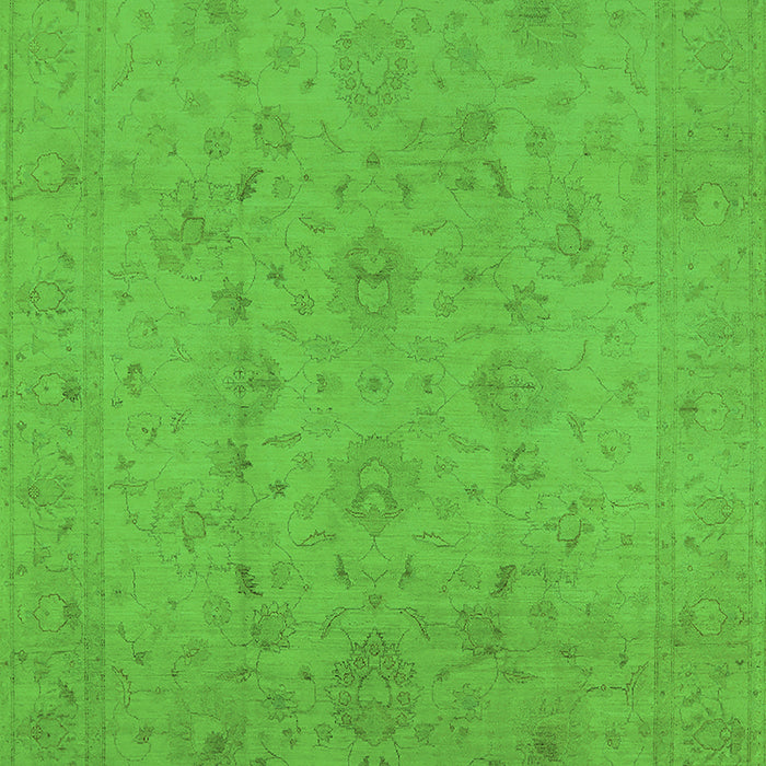 Machine Washable Oriental Green Traditional Area Rugs, wshurb786grn