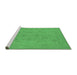 Sideview of Machine Washable Oriental Emerald Green Traditional Area Rugs, wshurb786emgrn