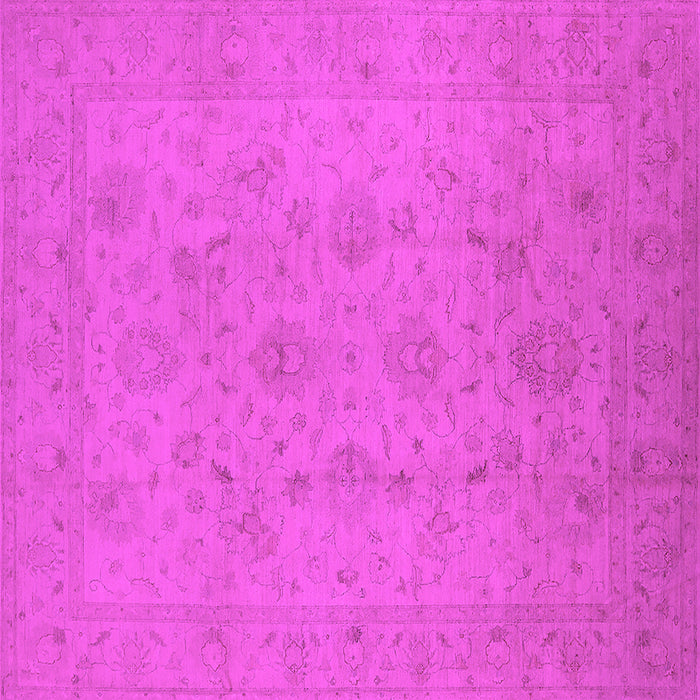 Square Oriental Pink Traditional Rug, urb786pnk