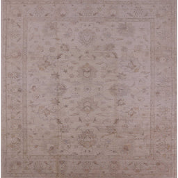Square Mid-Century Modern Rose Purple Oriental Rug, urb786