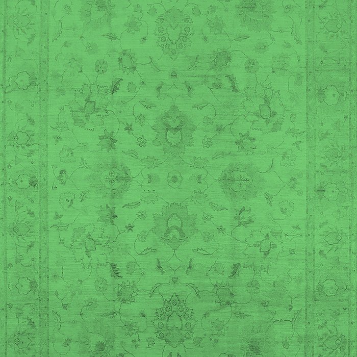 Machine Washable Oriental Emerald Green Traditional Area Rugs, wshurb786emgrn