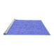 Sideview of Machine Washable Oriental Blue Traditional Rug, wshurb786blu