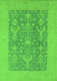 Oriental Green Traditional Rug, urb787grn