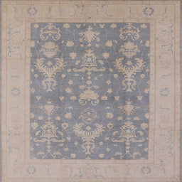 Square Machine Washable Industrial Modern Gunmetal Gray Rug, wshurb787