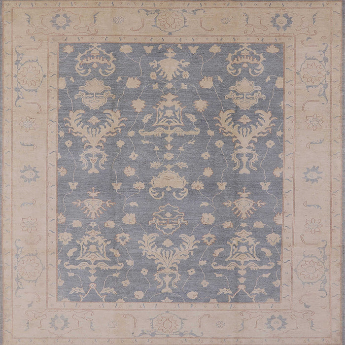 Square Machine Washable Industrial Modern Gunmetal Gray Rug, wshurb787