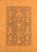 Machine Washable Oriental Orange Traditional Area Rugs, wshurb787org