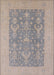 Mid-Century Modern Gunmetal Gray Oriental Rug, urb787