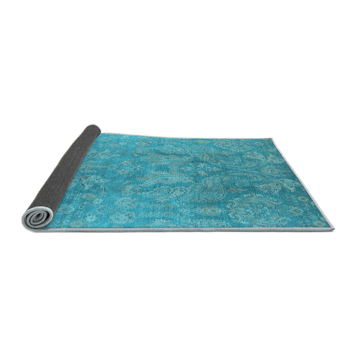 Sideview of Oriental Light Blue Industrial Rug, urb788lblu