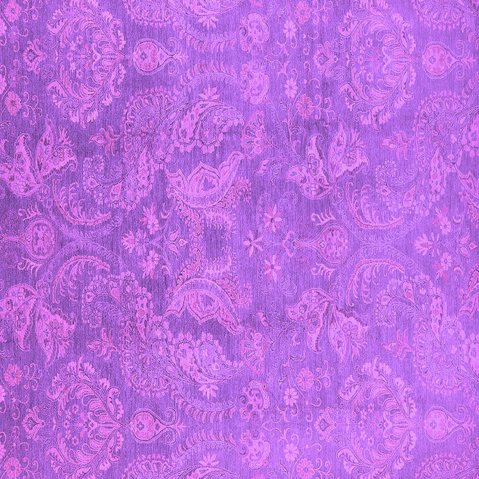Square Machine Washable Oriental Purple Industrial Area Rugs, wshurb788pur
