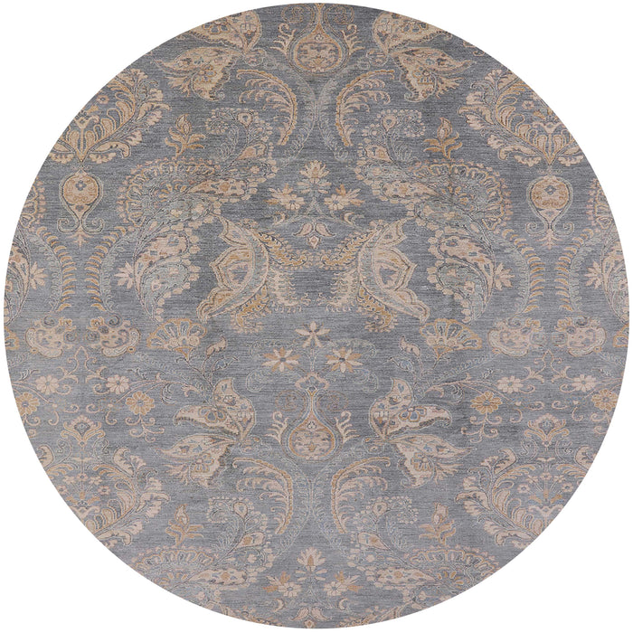 Round Machine Washable Industrial Modern Rosy Brown Pink Rug, wshurb788