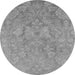 Round Oriental Gray Industrial Rug, urb788gry