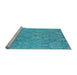 Sideview of Machine Washable Oriental Light Blue Industrial Rug, wshurb788lblu