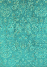 Oriental Turquoise Industrial Rug, urb788turq