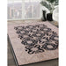 Machine Washable Industrial Modern Rose Pink Rug in a Family Room, wshurb789