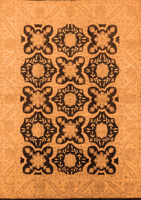 Oriental Orange Traditional Rug, urb789org