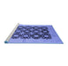 Sideview of Machine Washable Oriental Blue Traditional Rug, wshurb789blu