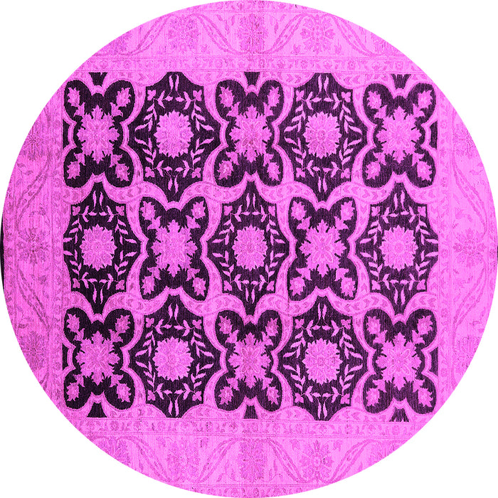 Round Oriental Pink Traditional Rug, urb789pnk