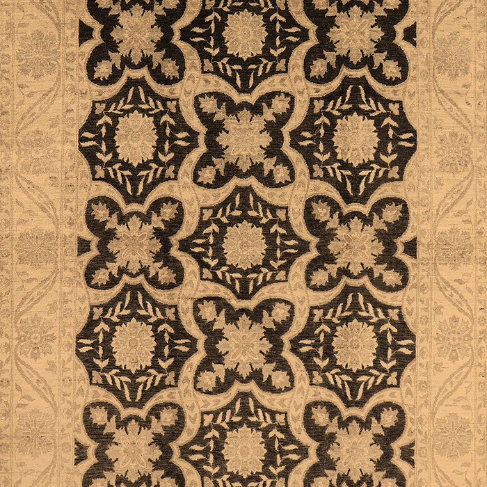 Machine Washable Oriental Brown Traditional Rug, wshurb789brn