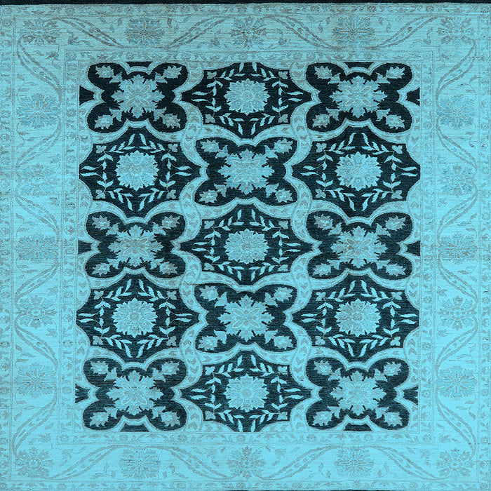 Square Oriental Light Blue Traditional Rug, urb789lblu