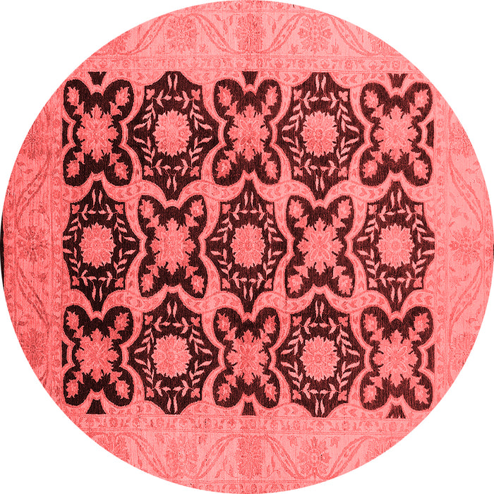 Machine Washable Oriental Red Traditional Rug, wshurb789red