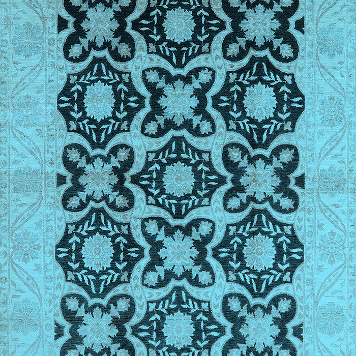 Oriental Light Blue Traditional Rug, urb789lblu