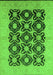 Oriental Green Traditional Rug, urb789grn