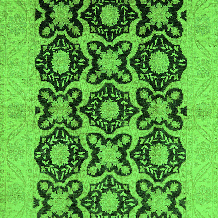 Oriental Green Traditional Rug, urb789grn
