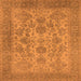 Square Oriental Orange Industrial Rug, urb790org