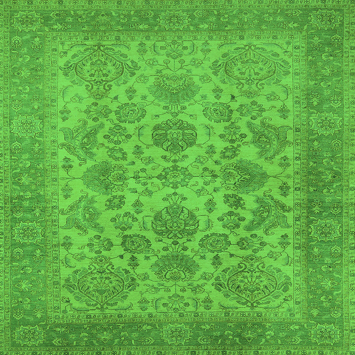 Square Oriental Green Industrial Rug, urb790grn