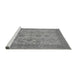 Sideview of Machine Washable Oriental Gray Industrial Rug, wshurb790gry