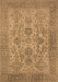 Machine Washable Oriental Brown Industrial Rug, wshurb790brn