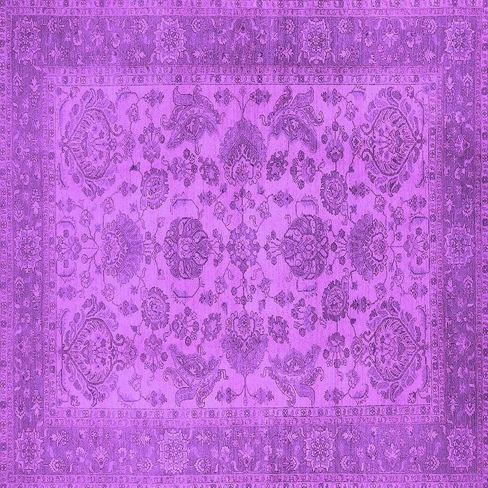 Square Machine Washable Oriental Purple Industrial Area Rugs, wshurb790pur