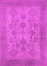 Machine Washable Oriental Pink Industrial Rug, wshurb790pnk