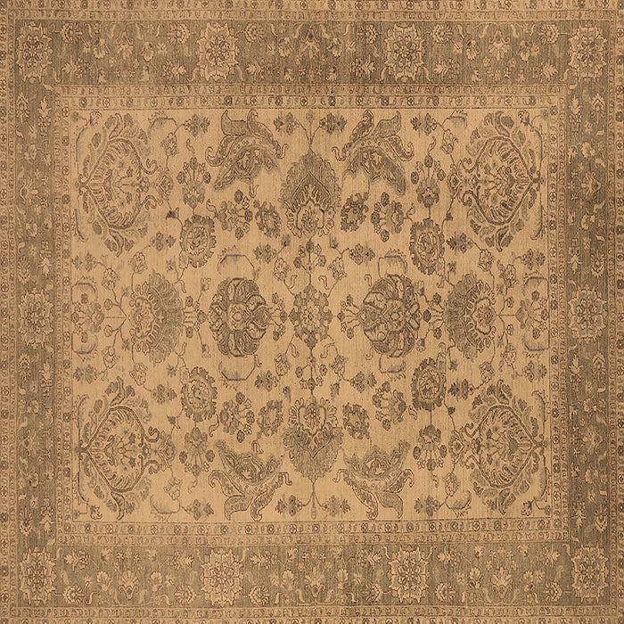 Square Oriental Brown Industrial Rug, urb790brn