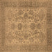 Square Oriental Brown Industrial Rug, urb790brn