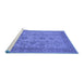 Sideview of Machine Washable Oriental Blue Industrial Rug, wshurb790blu