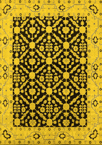 Oriental Yellow Traditional Rug, urb791yw