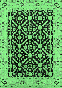 Oriental Emerald Green Traditional Rug, urb791emgrn