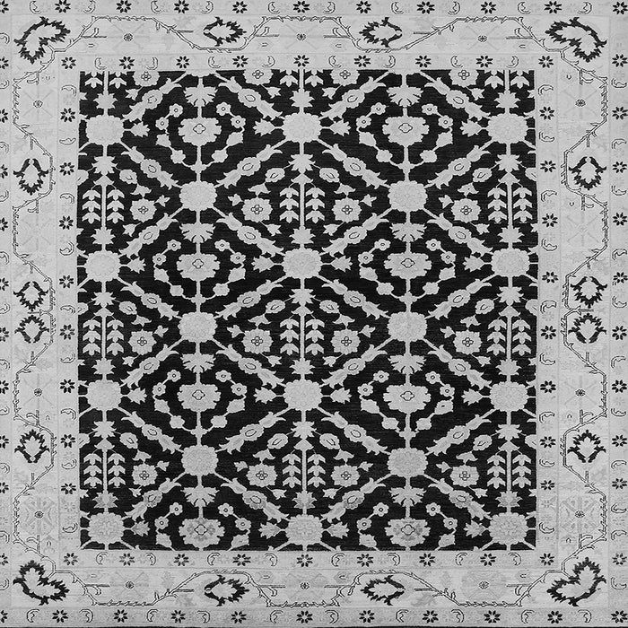 Square Oriental Gray Traditional Rug, urb791gry