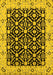 Machine Washable Oriental Yellow Traditional Rug, wshurb791yw