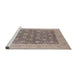 Sideview of Machine Washable Industrial Modern Rose Dust Purple Rug, wshurb792