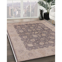 Mid-Century Modern Rose Purple Oriental Rug, urb792