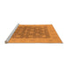 Sideview of Machine Washable Oriental Orange Traditional Area Rugs, wshurb792org