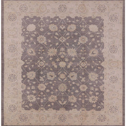 Square Mid-Century Modern Rose Purple Oriental Rug, urb792
