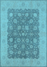 Oriental Light Blue Traditional Rug, urb792lblu