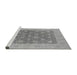 Sideview of Machine Washable Oriental Gray Traditional Rug, wshurb792gry