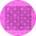 Round Oriental Pink Traditional Rug, urb792pnk