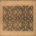 Square Oriental Brown Traditional Rug, urb793brn